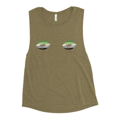 Aro Boob Kisses Ladies’ Muscle Tank