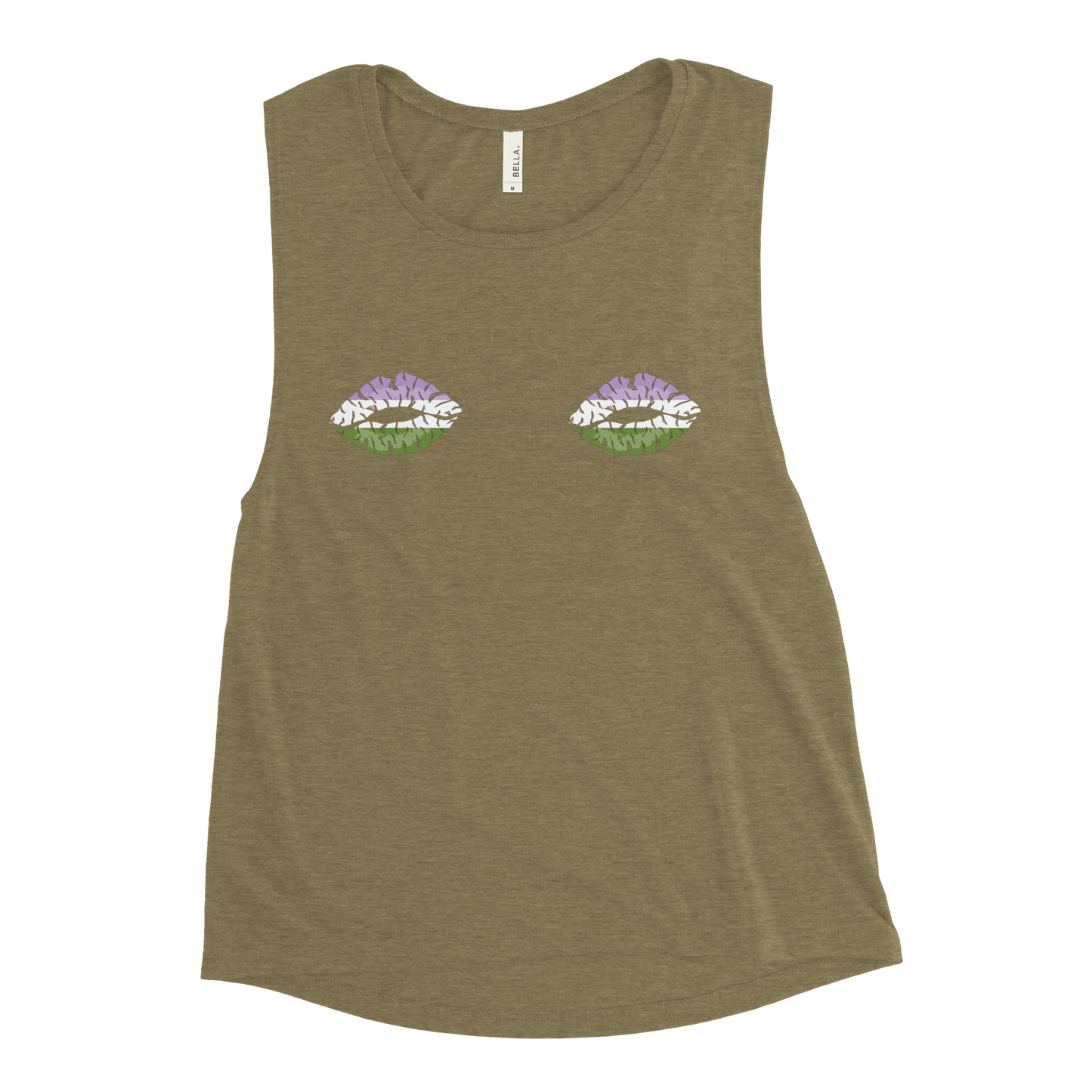 Genderqueer Boob Kisses Ladies’ Muscle Tank