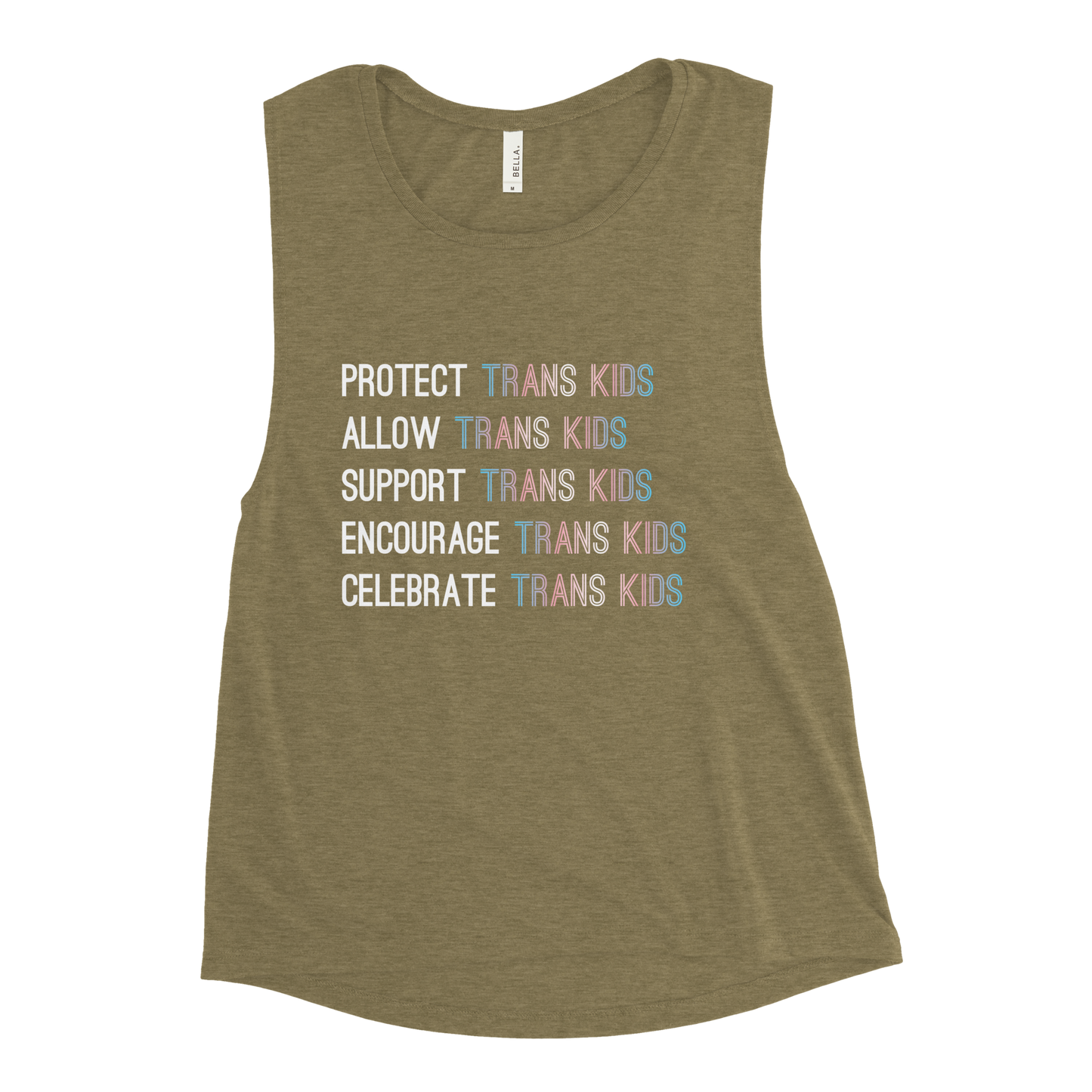 Support Trans Kids Ladies’ Muscle Tank