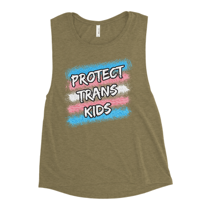 Protect Trans Kids Ladies’ Muscle Tank