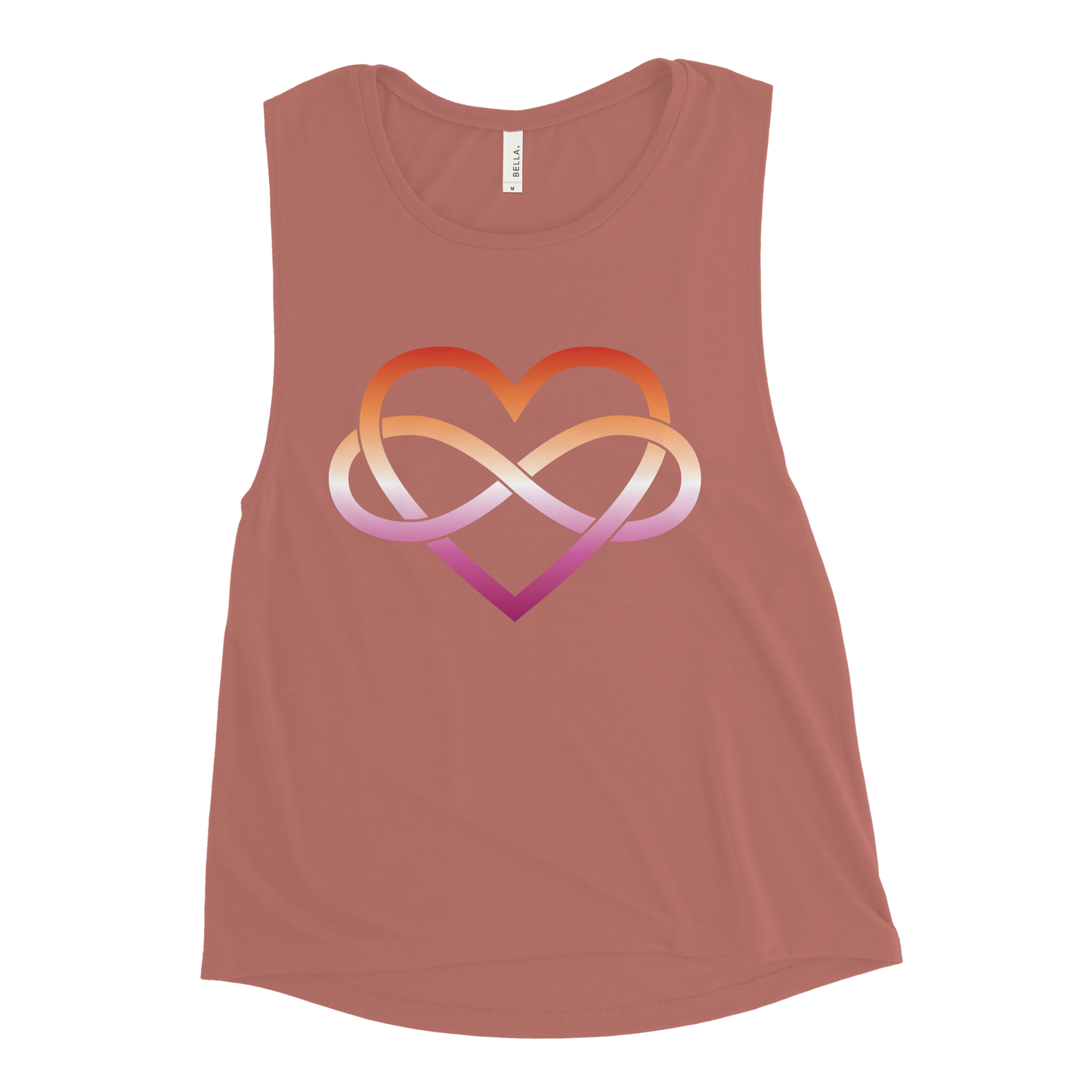 Polyamory Infinity Heart - Lesbian Ladies’ Muscle Tank