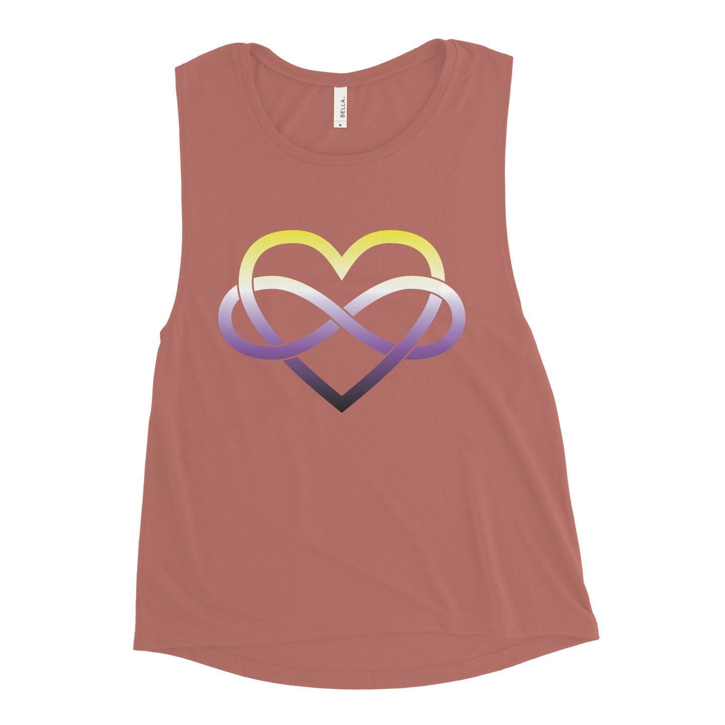 Polyamory Infinity Heart - Non-binary Ladies’ Muscle Tank