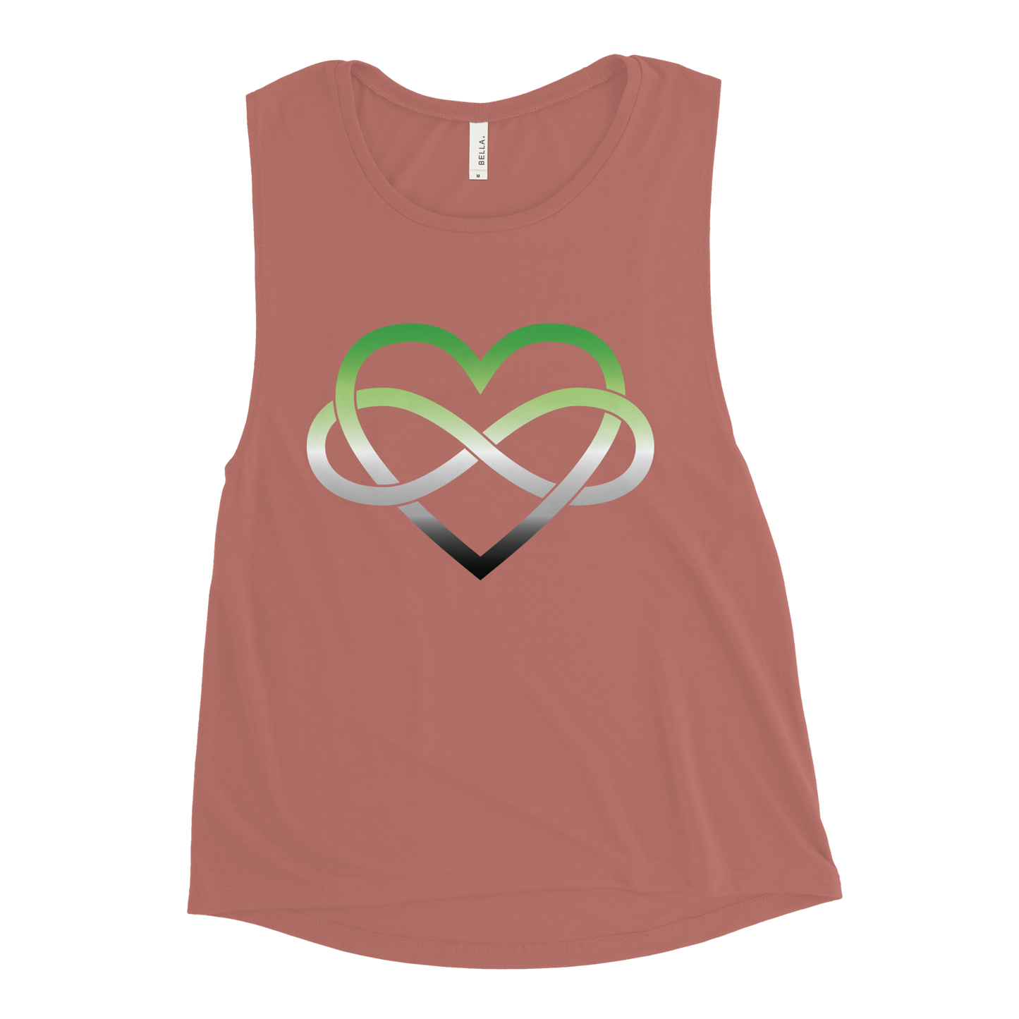 Polyamory Infinity Heart - Aromantic Ladies’ Muscle Tank