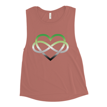 Polyamory Infinity Heart - Aromantic Ladies’ Muscle Tank