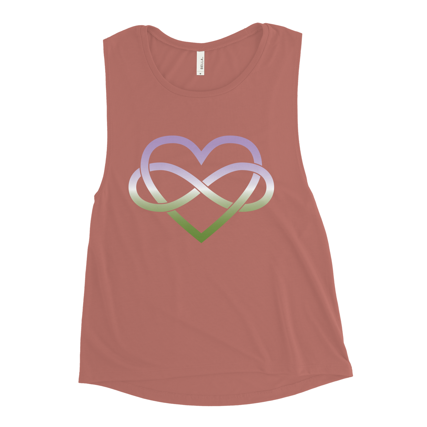 Polyamory Infinity Heart - Genderqueer Ladies’ Muscle Tank