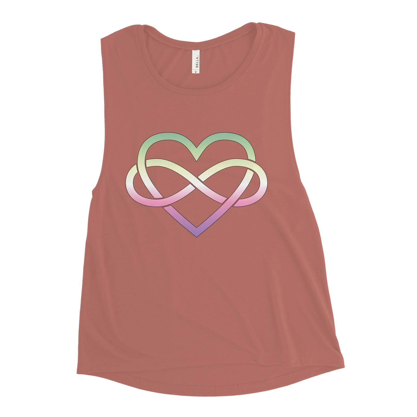 Polyamory Infinity Heart - Genderfae Ladies’ Muscle Tank