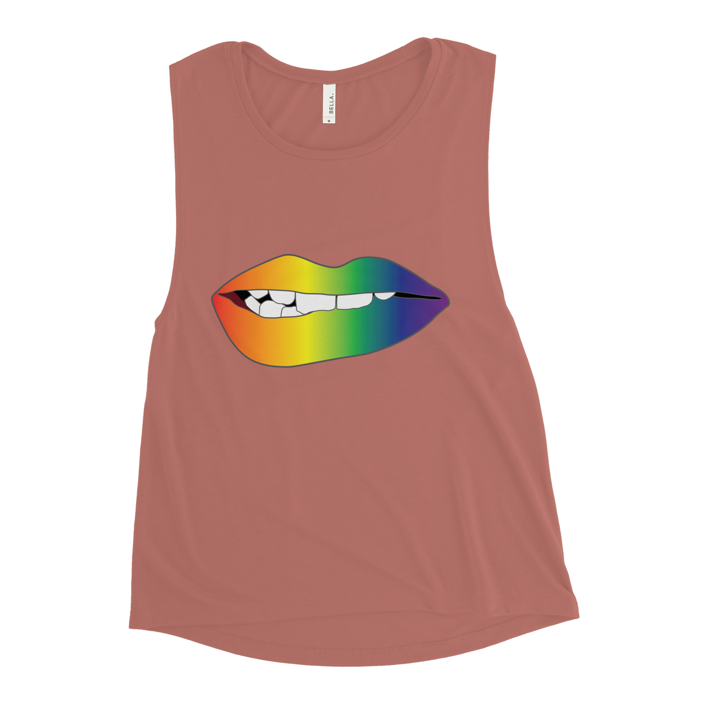 Biting Lips - Rainbow Pride - Gradient Ladies’ Muscle Tank