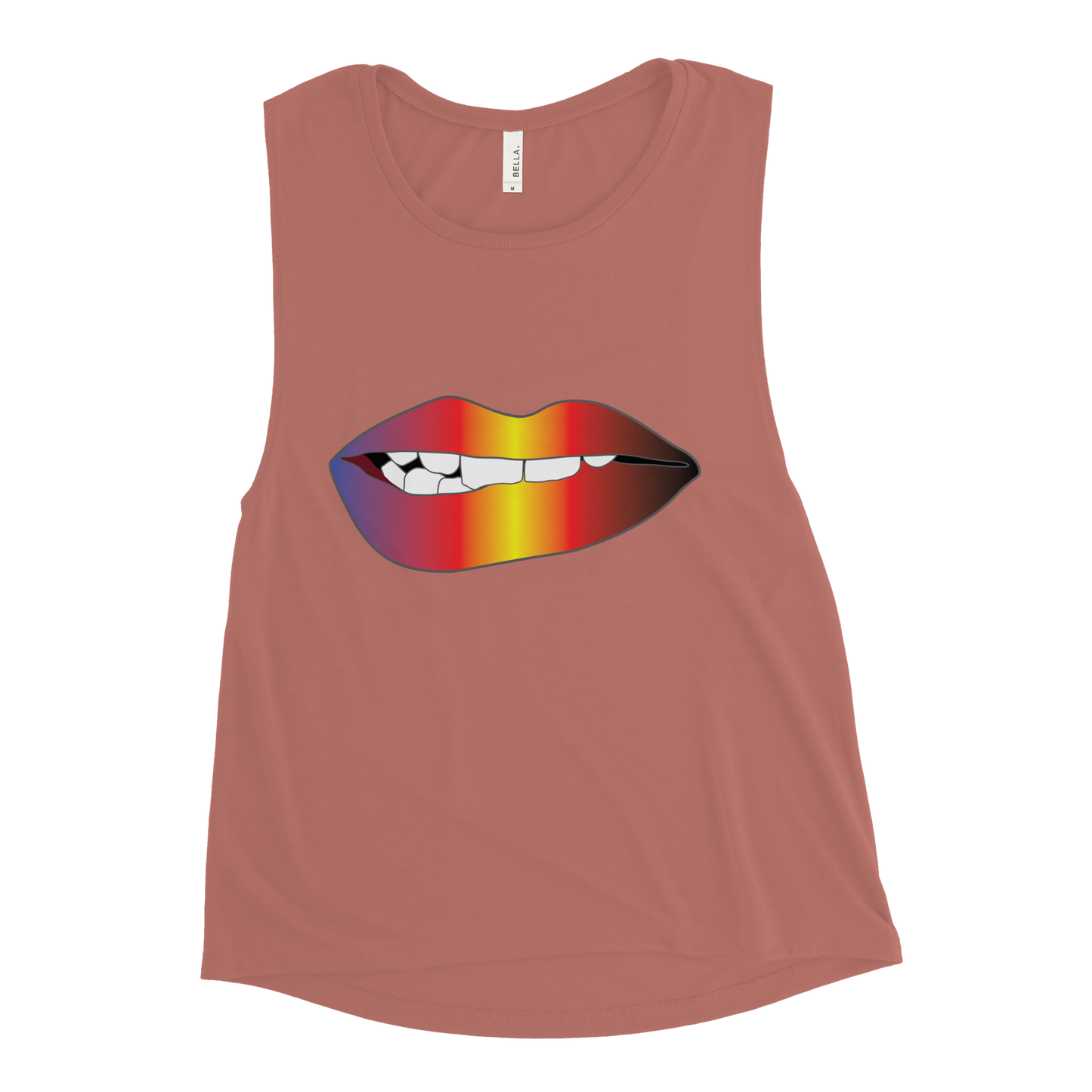 Biting Lips - Polyamory Pride - Gradient Ladies’ Muscle Tank