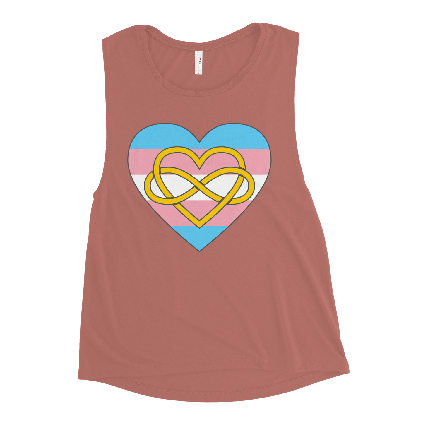 Polyamory Infinity Heart Trans Pride Ladies’ Muscle Tank