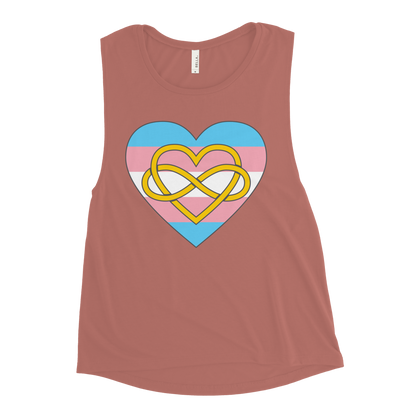 Polyamory Infinity Heart Trans Pride Ladies’ Muscle Tank