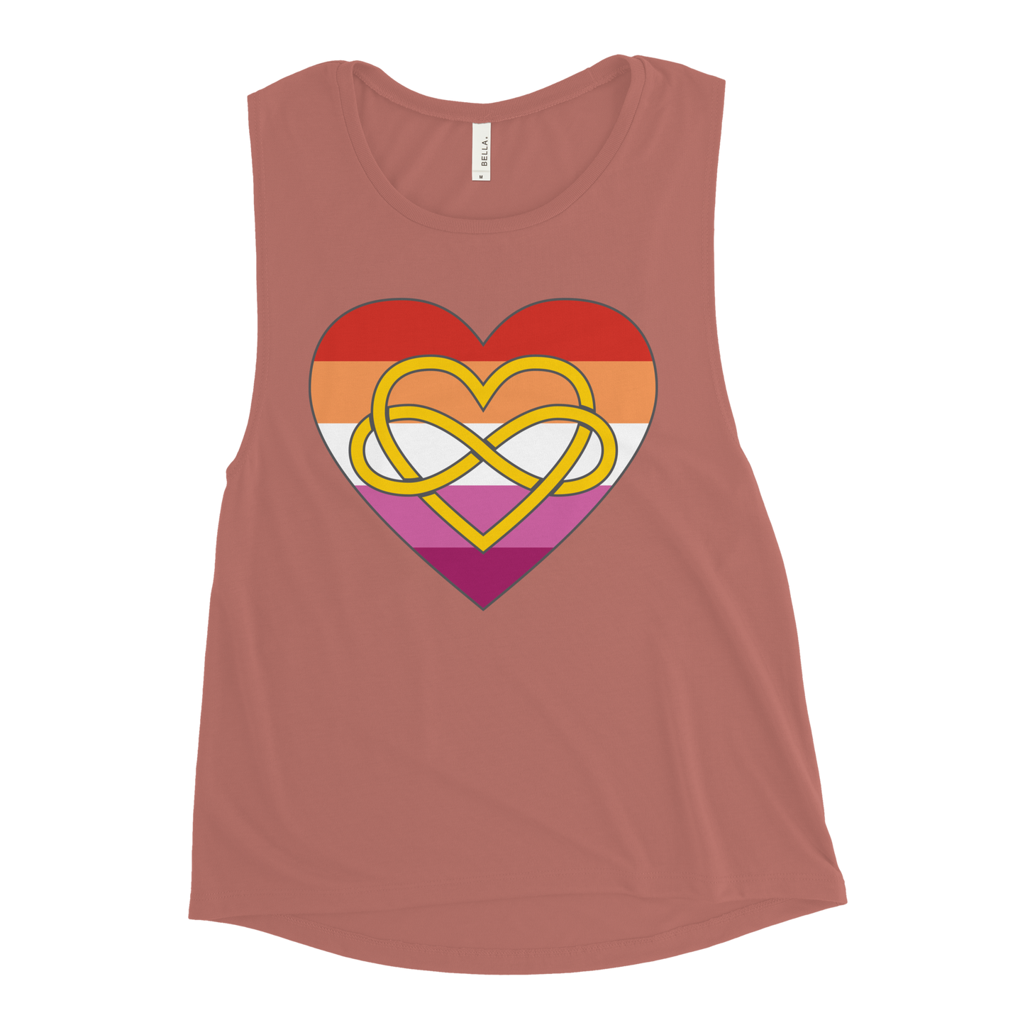 Polyamory Infinity Heart Lesbian Pride Ladies’ Muscle Tank