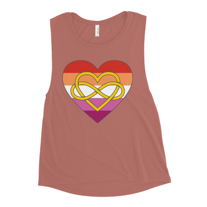 Polyamory Infinity Heart Lesbian Pride Ladies’ Muscle Tank