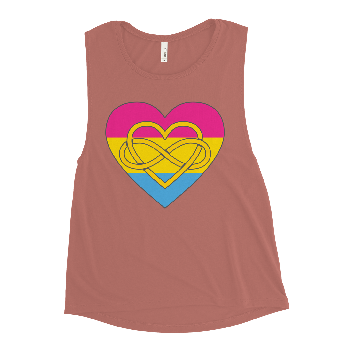 Polyamory Infinity Heart Pansexual Pride Ladies’ Muscle Tank