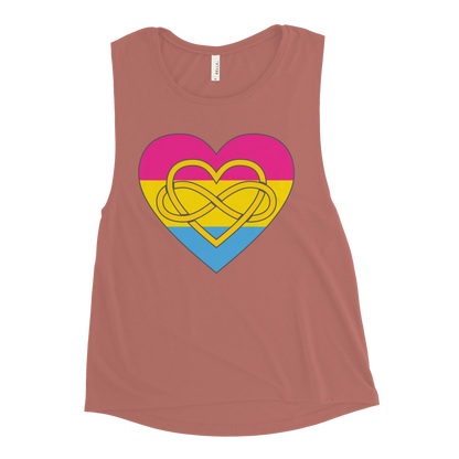 Polyamory Infinity Heart Pansexual Pride Ladies’ Muscle Tank