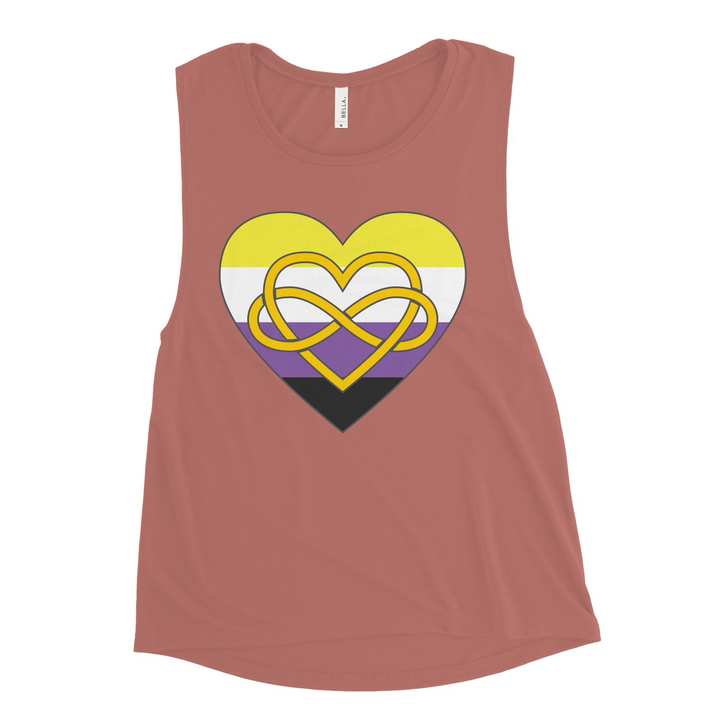 Polyamory Infinity Heart Non-binary Pride Ladies’ Muscle Tank