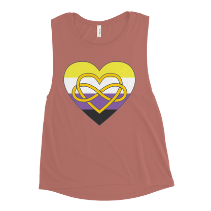 Polyamory Infinity Heart Non-binary Pride Ladies’ Muscle Tank