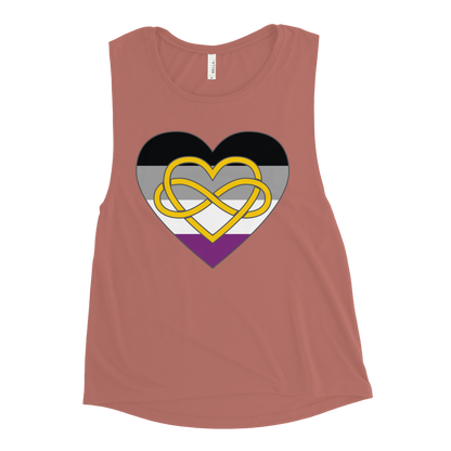 Polyamory Infinity Heart Asexual Pride Ladies’ Muscle Tank