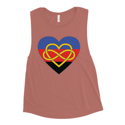 Polyamory Infinity Heart Pride Ladies’ Muscle Tank