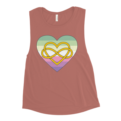 Polyamory Infinity Heart Genderfae Pride Ladies’ Muscle Tank