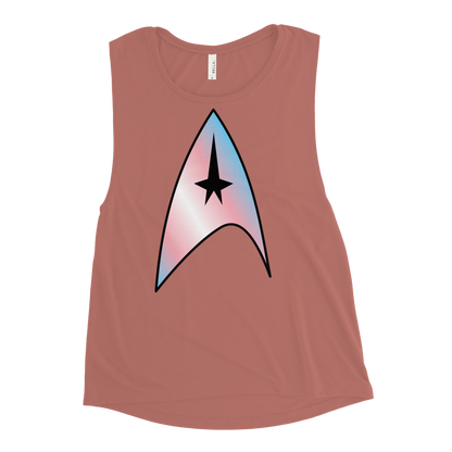 Starfleet Insignia - Trans Pride Ladies’ Muscle Tank