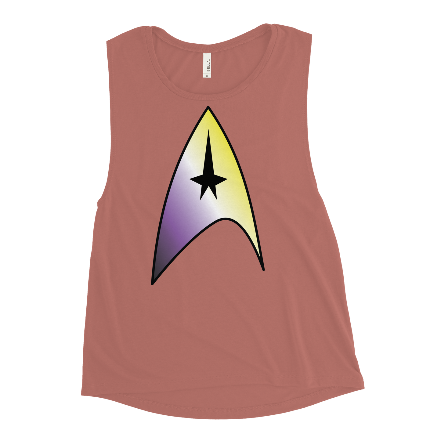 Starfleet Insignia - Non-binary Pride Ladies’ Muscle Tank