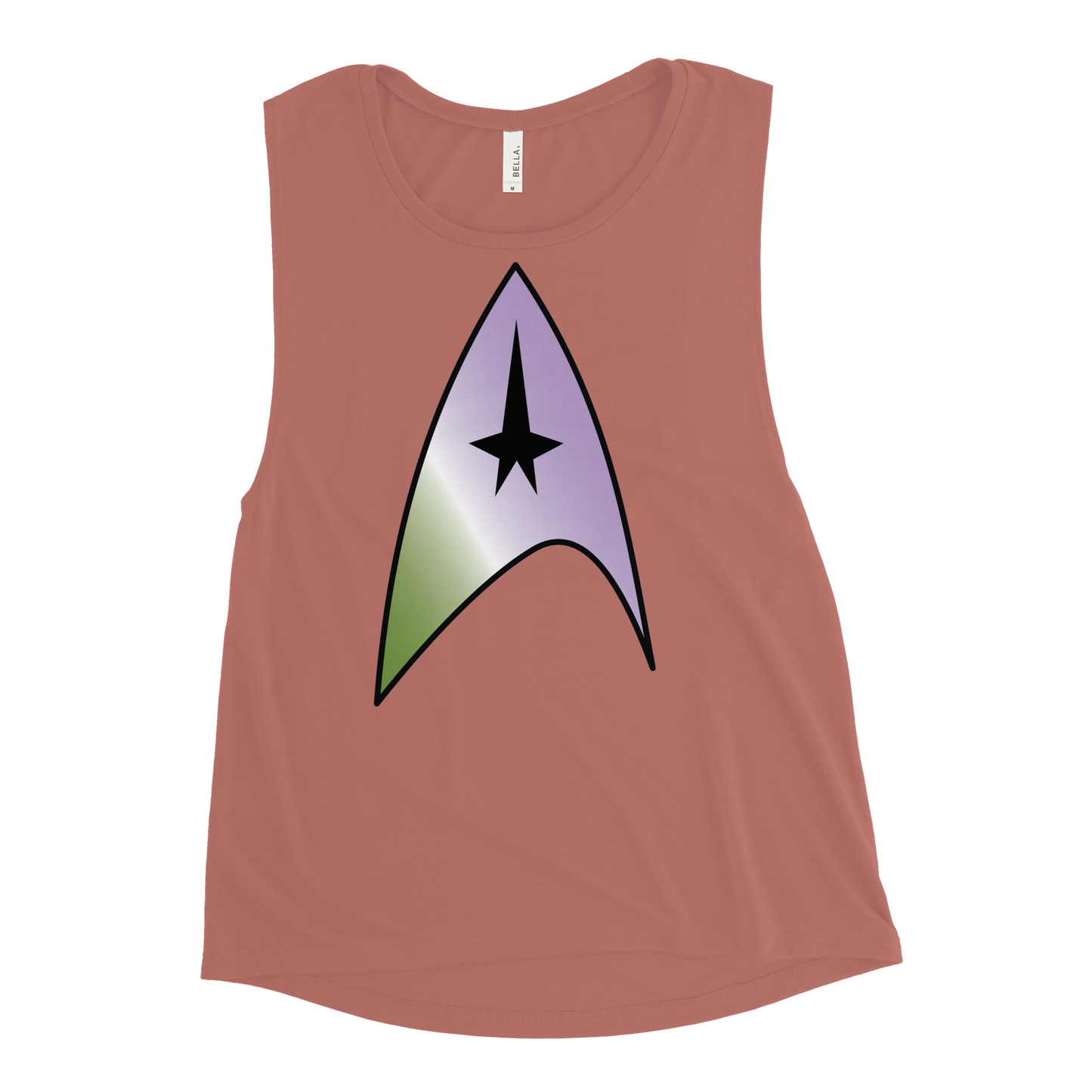 Starfleet Insignia - Genderqueer Pride Ladies’ Muscle Tank