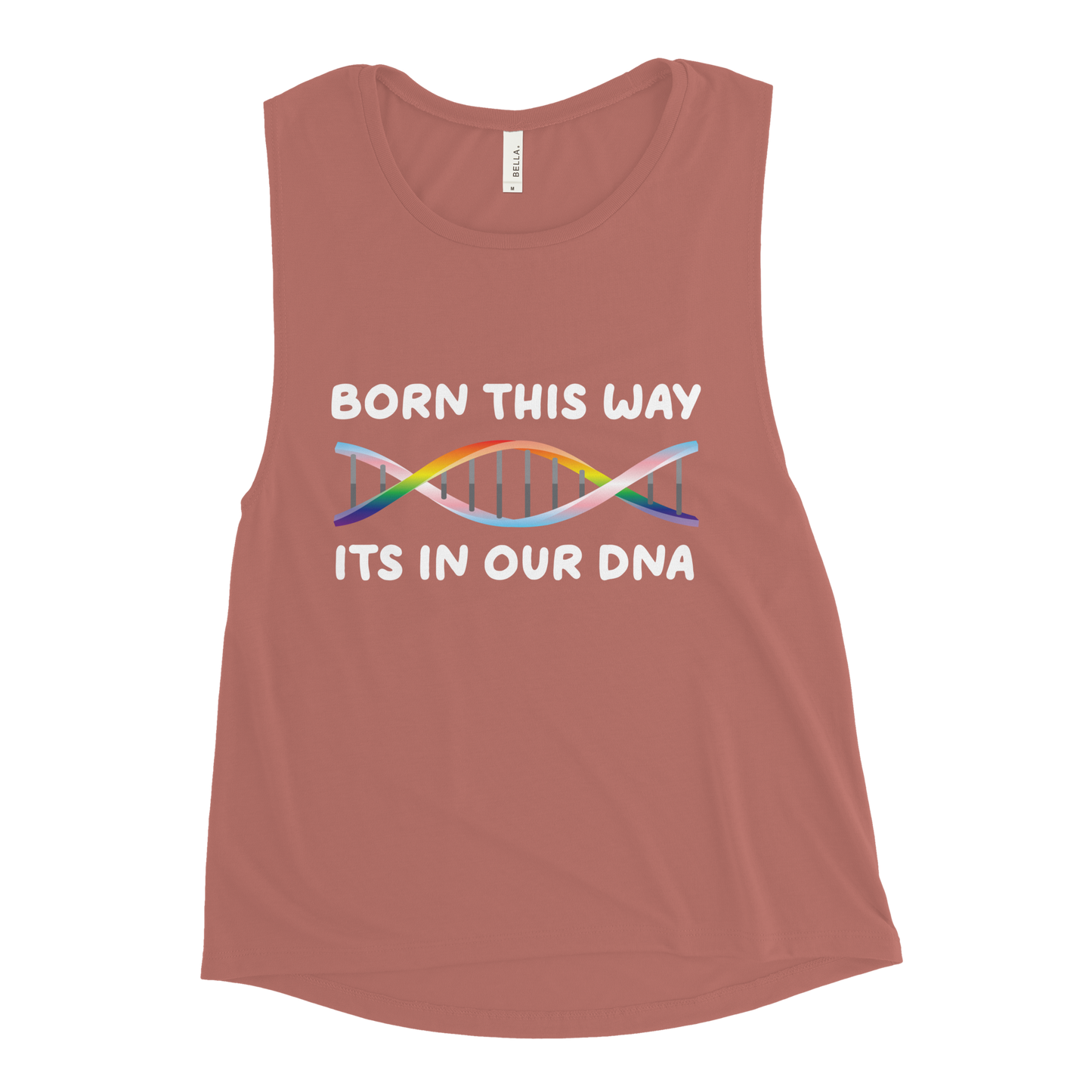 Born This Way - Rainbow/Trans Ladies’ Muscle Tank