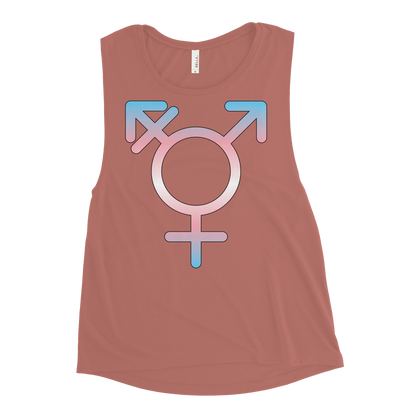 Transgender Symbol - Trans Pride Ladies’ Muscle Tank