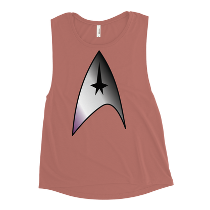 Starfleet Insignia - Asexual/Demisexual Pride Ladies’ Muscle Tank