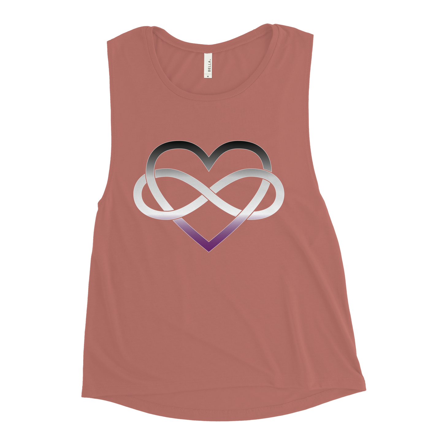 Polyamory Infinity Heart - Asexual/Demisexual Ladies’ Muscle Tank