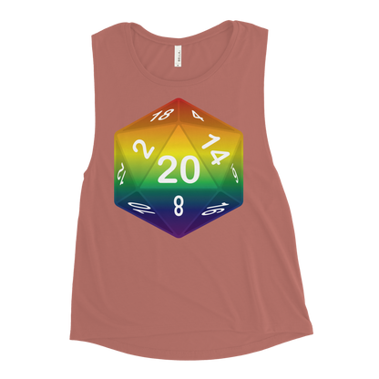 Pride Dice - Rainbow Ladies’ Muscle Tank