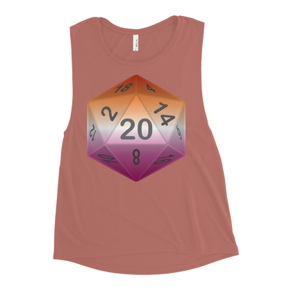 Pride Dice - Lesbian Ladies’ Muscle Tank