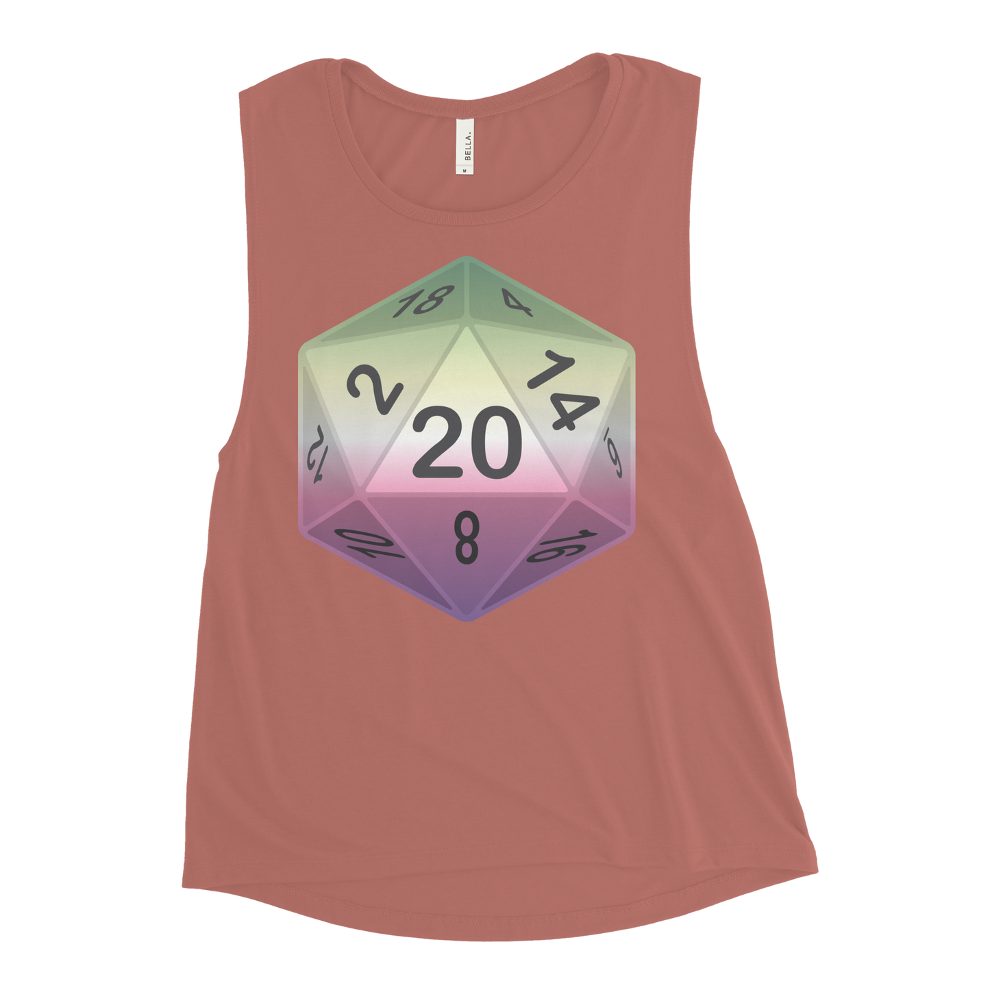 Pride Dice - Genderfae Ladies’ Muscle Tank