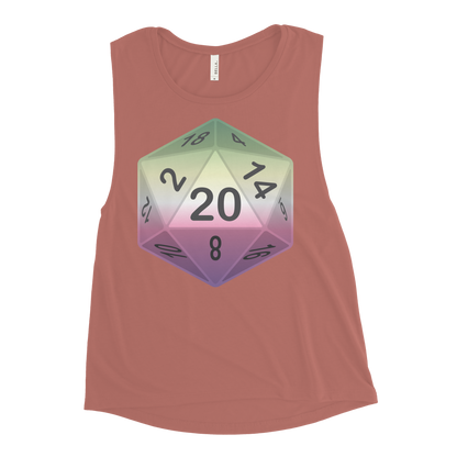 Pride Dice - Genderfae Ladies’ Muscle Tank