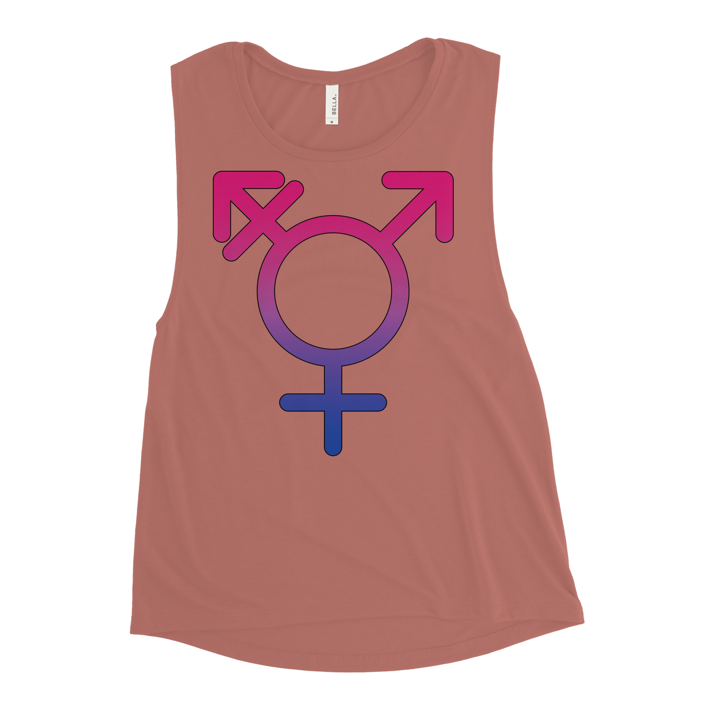 Transgender Symbol - Bisexual Pride Ladies’ Muscle Tank