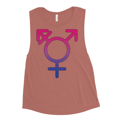 Transgender Symbol - Bisexual Pride Ladies’ Muscle Tank