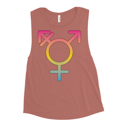 Transgender Symbol - Pansexual Pride Ladies’ Muscle Tank