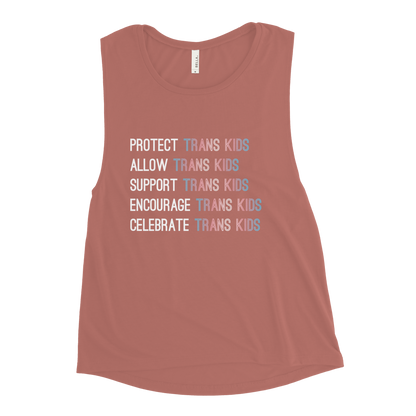 Support Trans Kids Ladies’ Muscle Tank