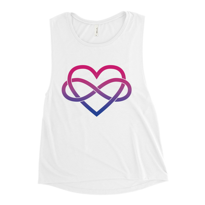 Polyamory Infinity Heart - Bisexual Ladies’ Muscle Tank