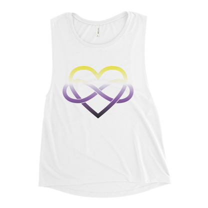 Polyamory Infinity Heart - Non-binary Ladies’ Muscle Tank