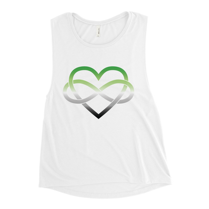 Polyamory Infinity Heart - Aromantic Ladies’ Muscle Tank