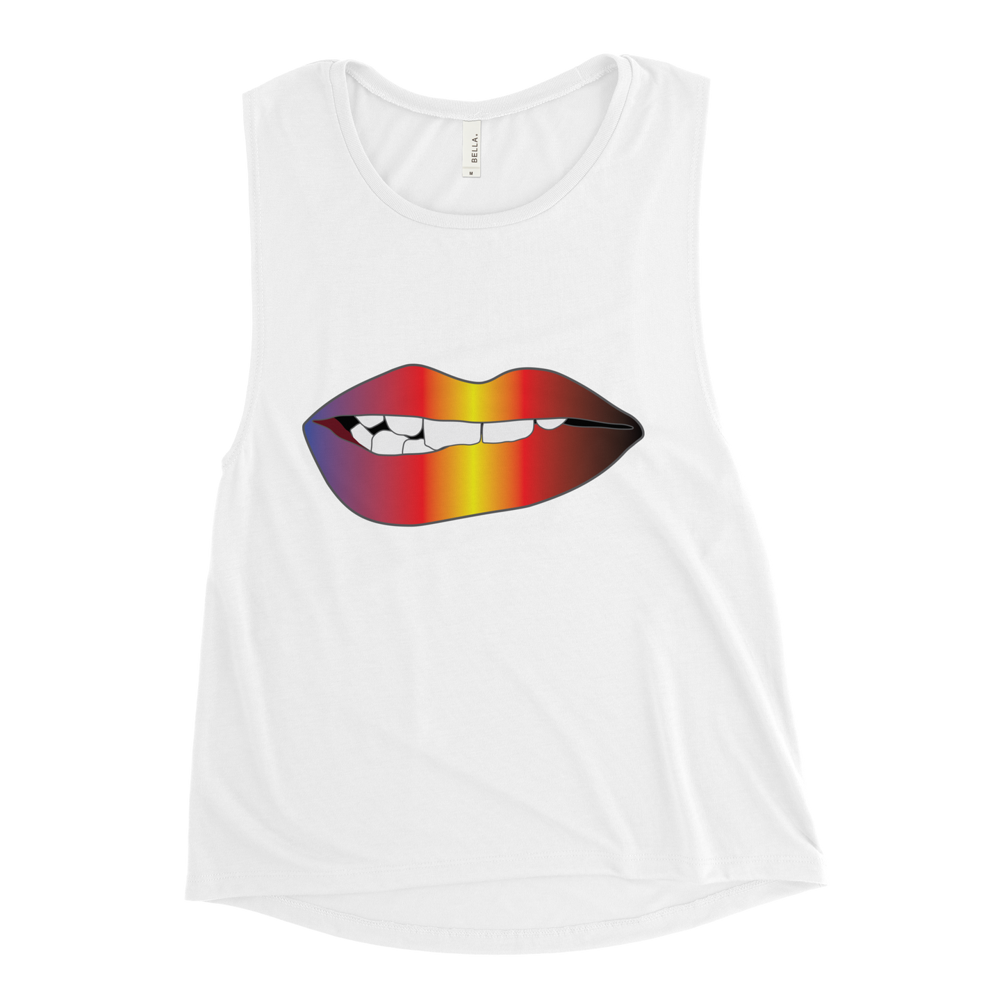 Biting Lips - Polyamory Pride - Gradient Ladies’ Muscle Tank