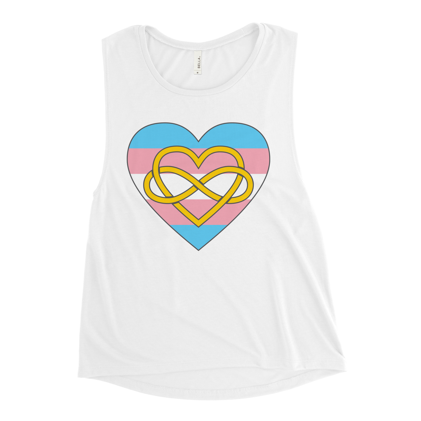 Polyamory Infinity Heart Trans Pride Ladies’ Muscle Tank