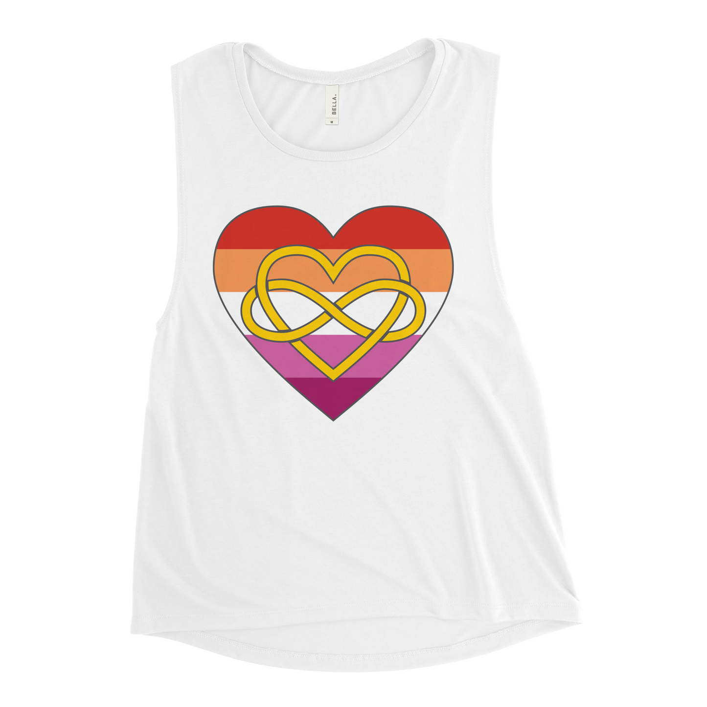 Polyamory Infinity Heart Lesbian Pride Ladies’ Muscle Tank