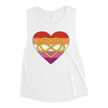 Polyamory Infinity Heart Lesbian Pride Ladies’ Muscle Tank