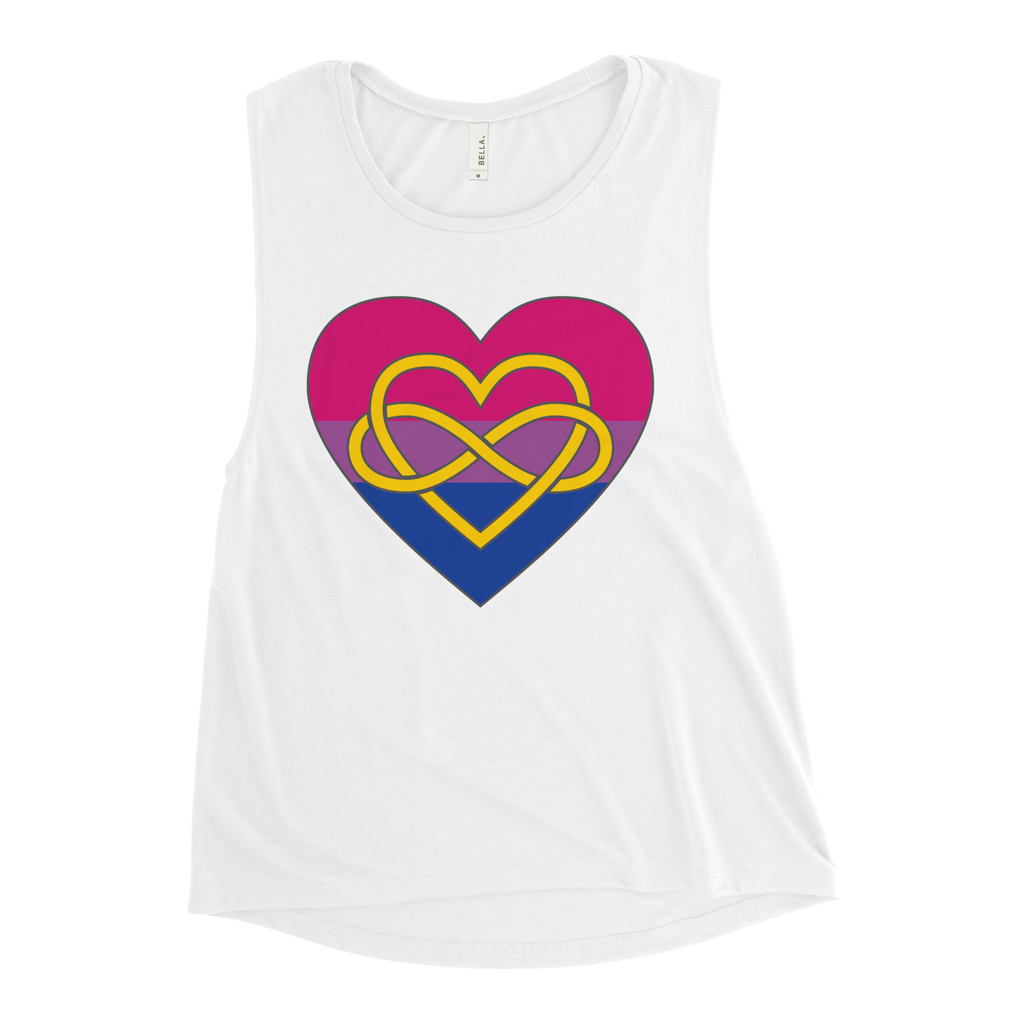 Polyamory Infinity Heart Bisexual Pride Ladies’ Muscle Tank