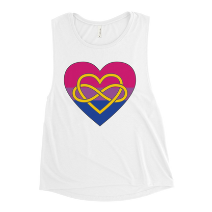 Polyamory Infinity Heart Bisexual Pride Ladies’ Muscle Tank