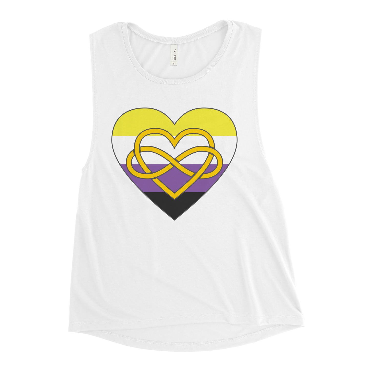 Polyamory Infinity Heart Non-binary Pride Ladies’ Muscle Tank