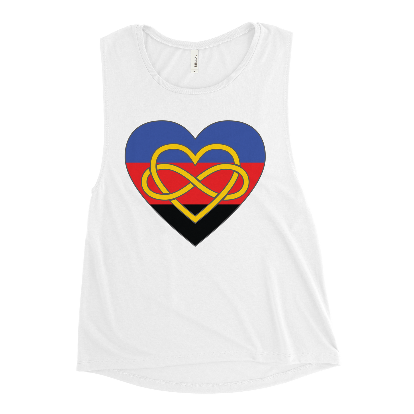 Polyamory Infinity Heart Pride Ladies’ Muscle Tank