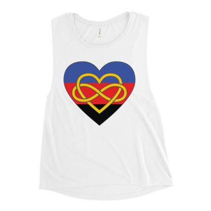 Polyamory Infinity Heart Pride Ladies’ Muscle Tank